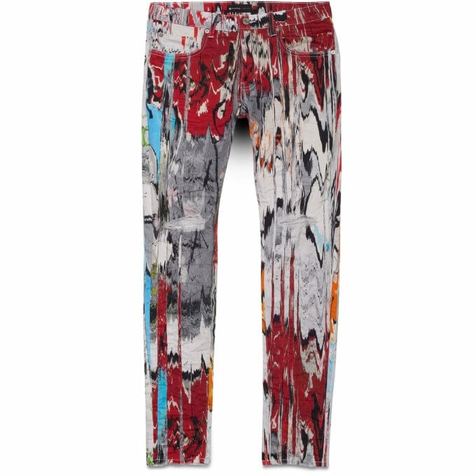 Purple Brand Glitch Flamestitch Digital Print Jean (Multi Aop) P001-MGFP223 - Image 2