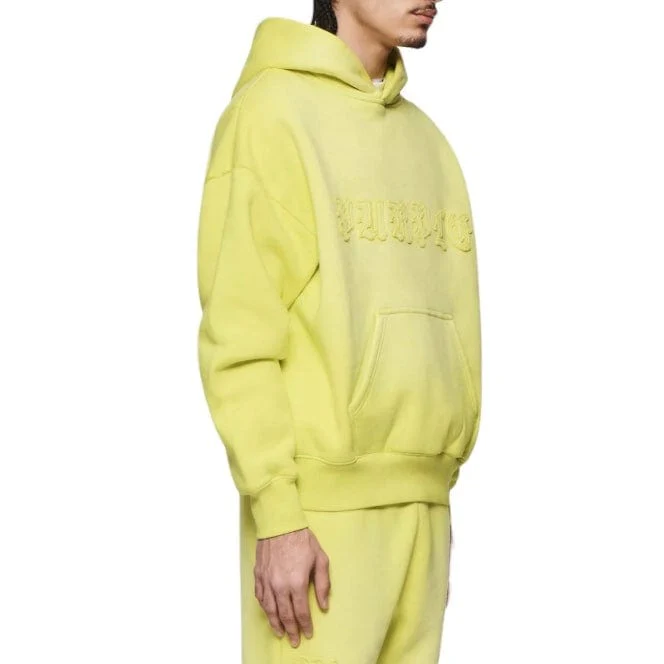 Purple Brand Gothic Applique Hoodie (Sulphur) P401-HSGA424 - Image 2