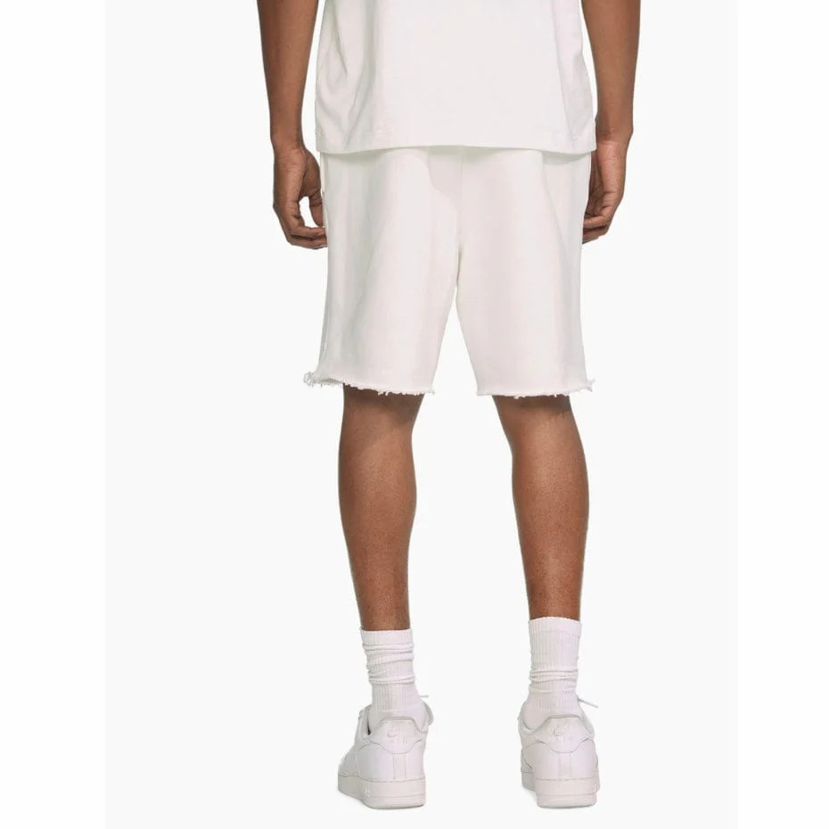 Purple Brand Wordmark Brilliant White Heavyweight Fleece Short (White) - Image 3