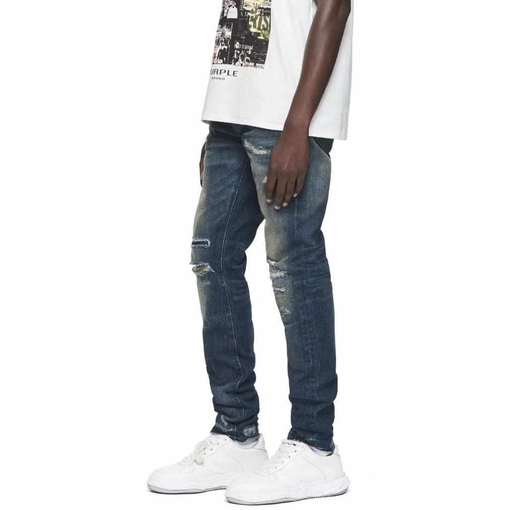 Purple Brand Light Destroy Denim (Dark Indigo) P001-LDDI324 - Image 2