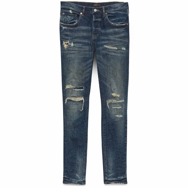 Purple Brand Light Destroy Denim (Dark Indigo) P001-LDDI324 - Image 4