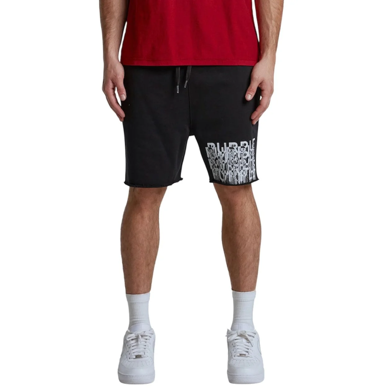 Purple Brand Mwt Fleece Shorts (Black Beauty) P446-MGBD325