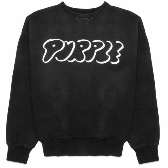 Purple Brand Outline Hwt Fleece Crewneck (Black) P402-HBBO124 - Image 4