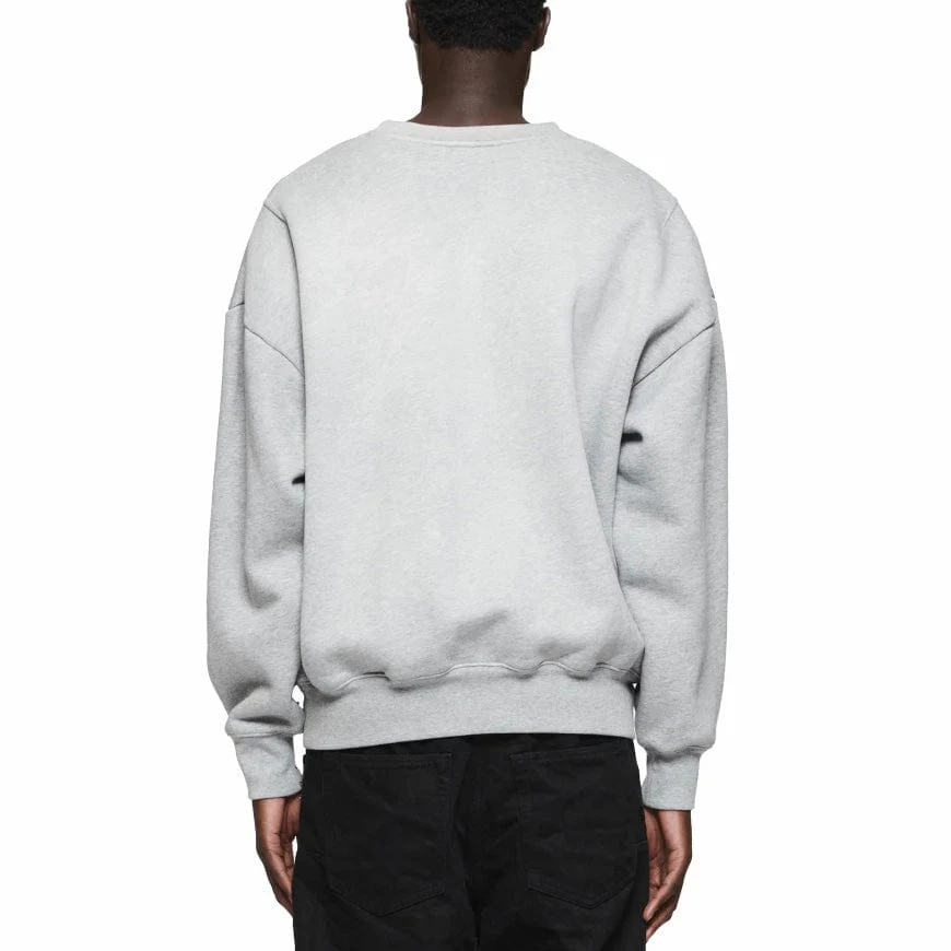 Purple Brand Outline Hwt Fleece Crewneck (Heather Grey) P402-HHGO124 - Image 3