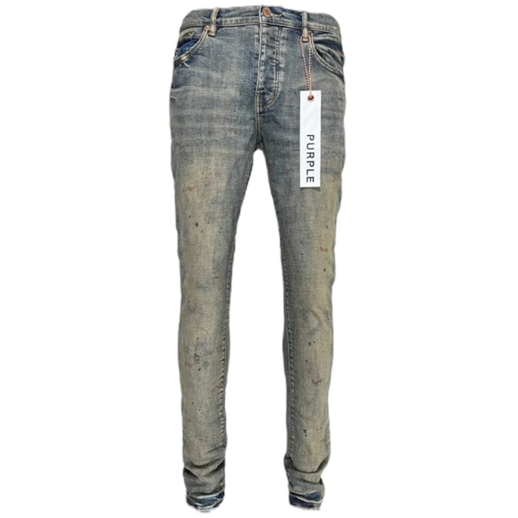Purple Brand P001 Industrial Worn Dirty Denim (Dirty Mid Indigo) P001-IWID526 - Image 2