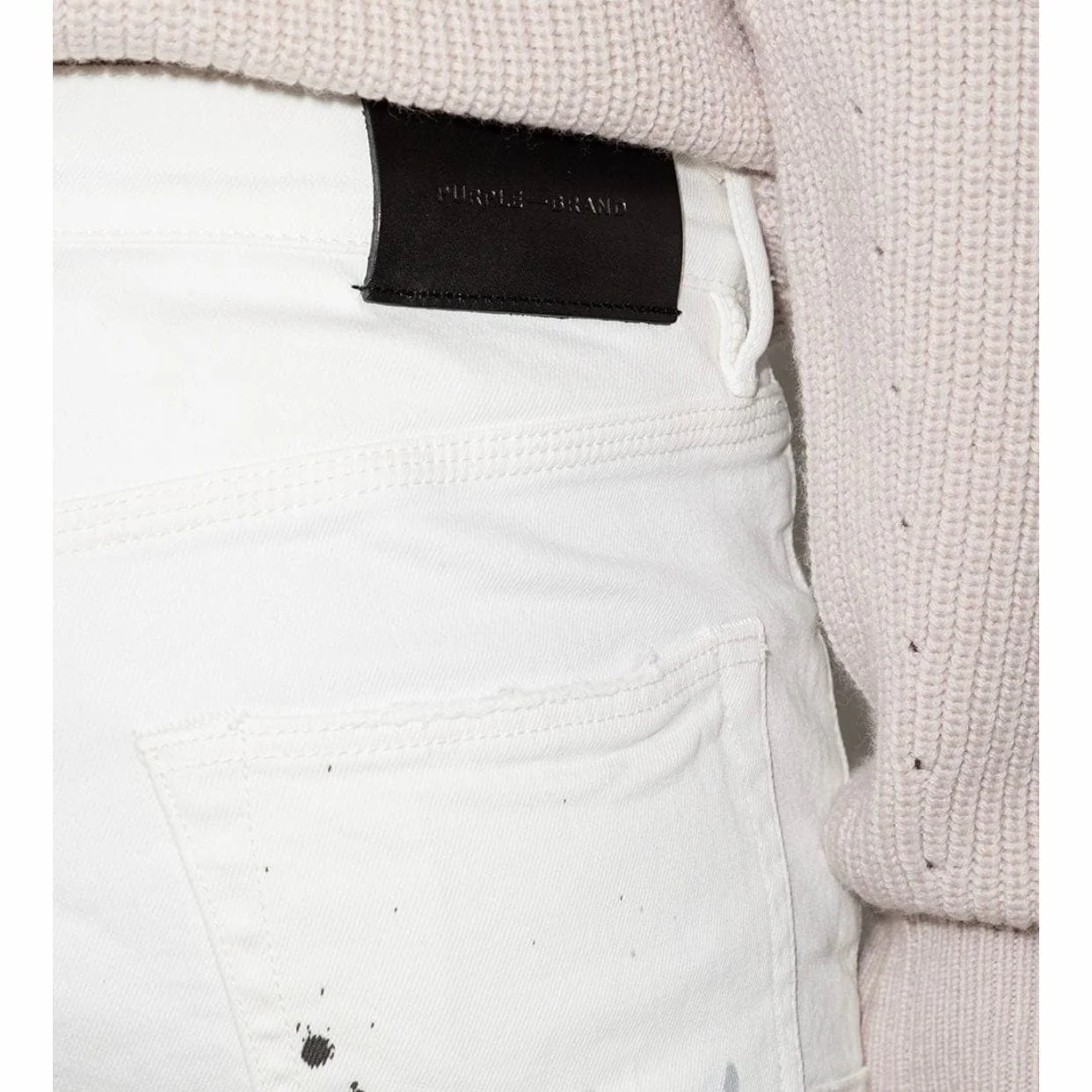 Purple Brand Paint Blowout Optic White Jean (White) P001-OWPB122 - Image 6