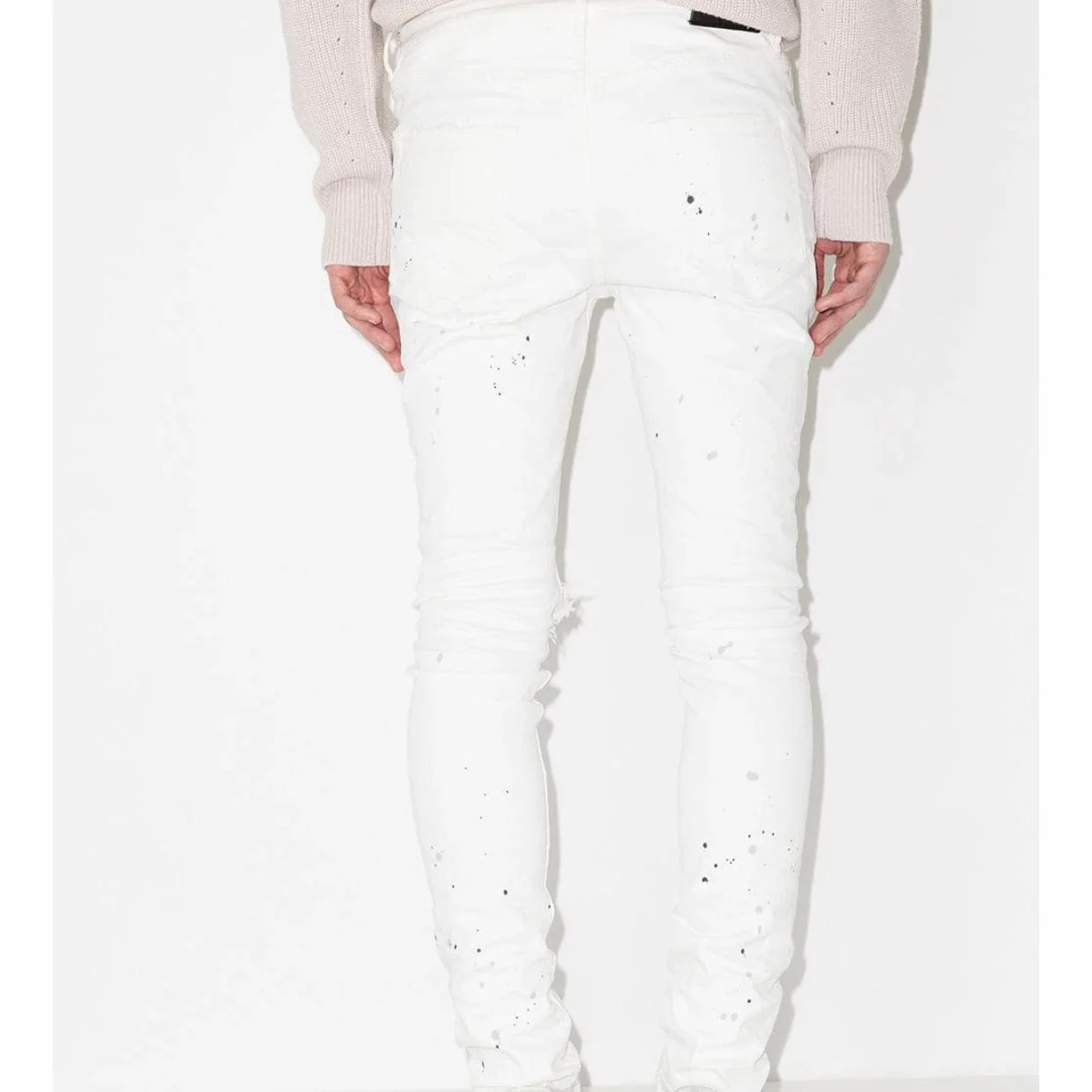 Purple Brand Paint Blowout Optic White Jean (White) P001-OWPB122 - Image 7