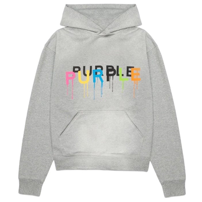 Purple Brand Painted Wordmark Hoodie (Heather Grey) P447-HHGW124 - Image 3