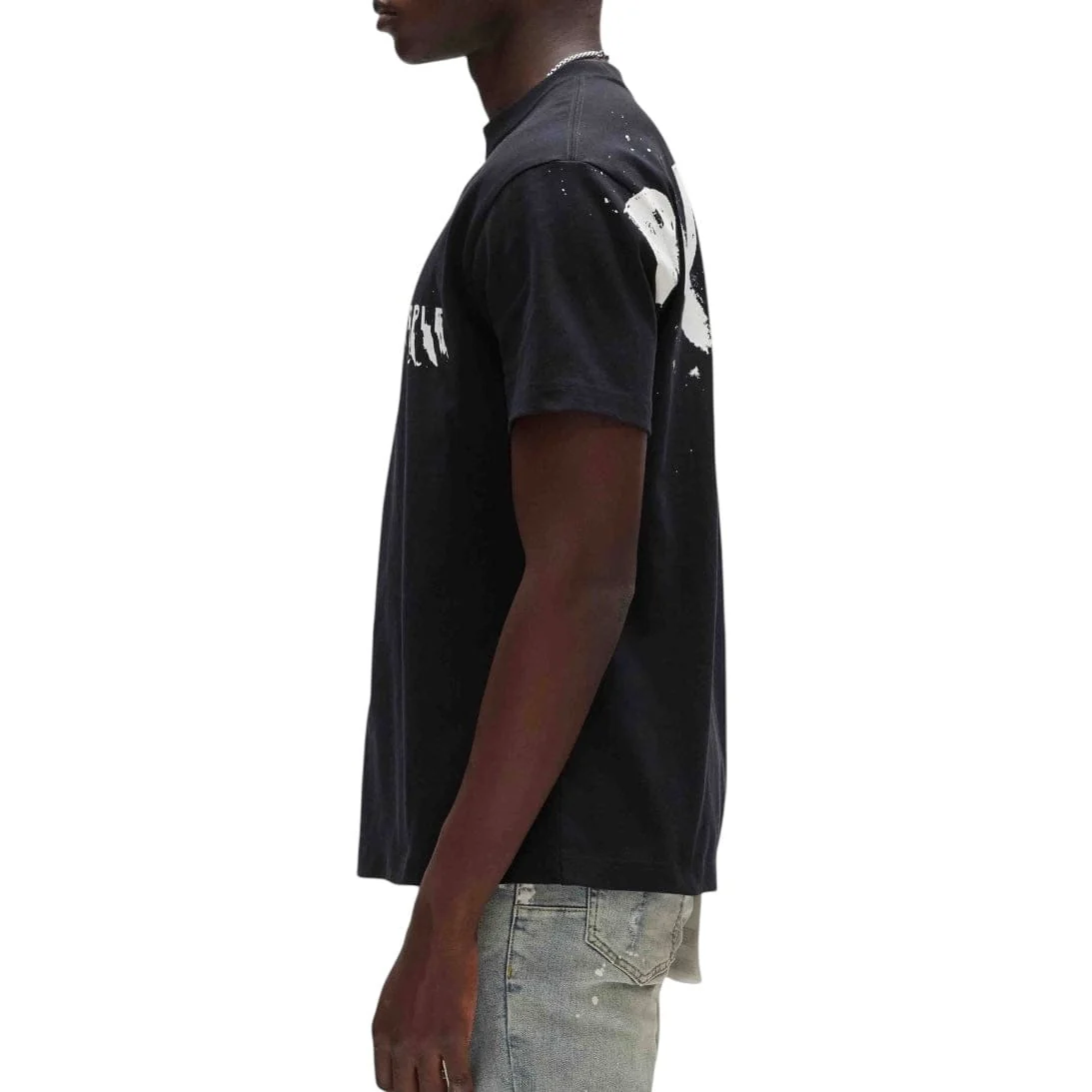 Purple Brand Painted Wordmark Hwt Jersey SS Tee (Black) P117-HJBB423 - Image 2