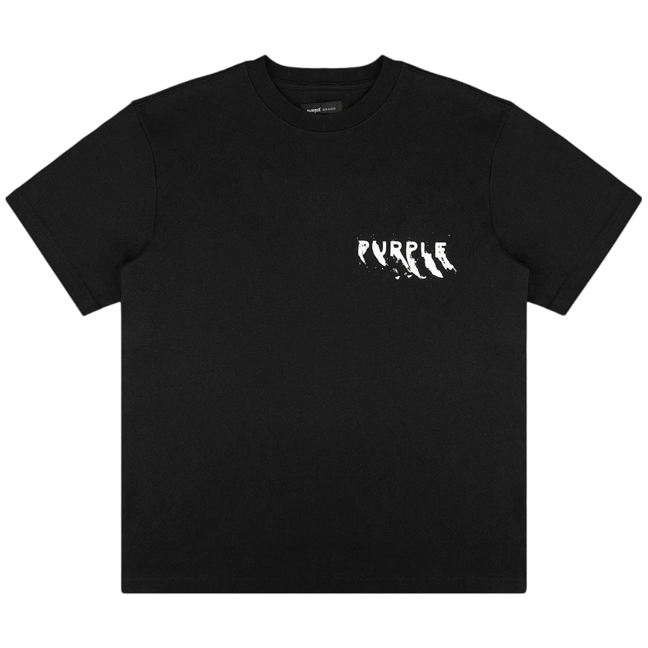 Purple Brand Painted Wordmark Hwt Jersey SS Tee (Black) P117-HJBB423 - Image 4