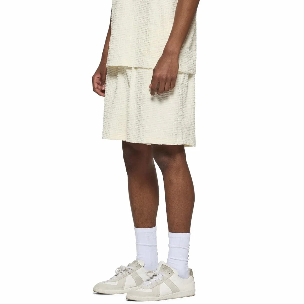 Purple Brand PB Monogram Terry Pull On Short (Whisper White) P545-JTWW324 - Image 2