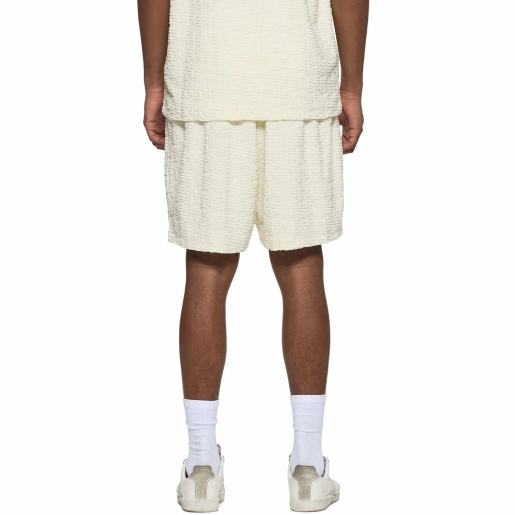 Purple Brand PB Monogram Terry Pull On Short (Whisper White) P545-JTWW324 - Image 3