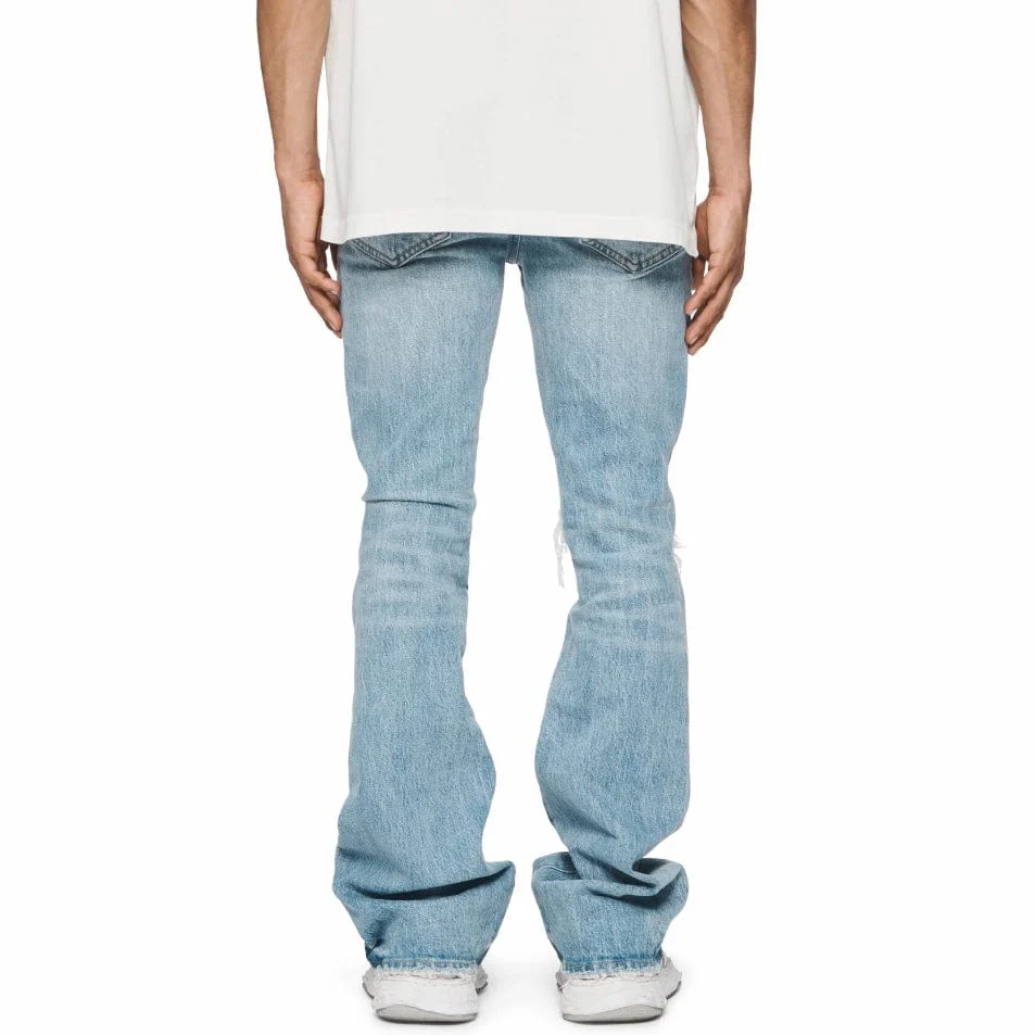 Purple Brand Ripped Flare Denim (Light Indigo) P004-RPFL224 - Image 3