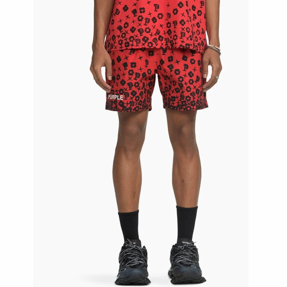 Purple Brand Scattered Monogram High Risk Red All Round Short (Red) - Image 2