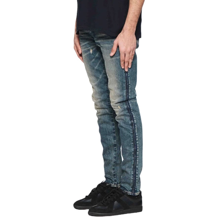 Purple Brand Skinny Shadow Seam Coated Denim (Dark Indigo) P001-STKD424 - Image 2