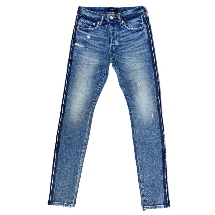 Purple Brand Skinny Shadow Seam Coated Denim (Dark Indigo) P001-STKD424 - Image 4