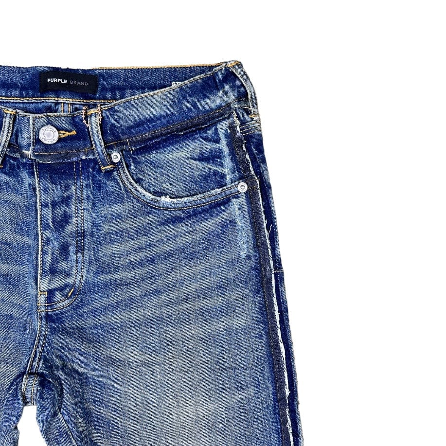 Purple Brand Skinny Shadow Seam Coated Denim (Dark Indigo) P001-STKD424 - Image 5