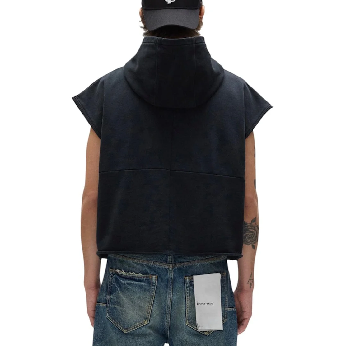 Purple Brand Sleeveless Hoodie (Black) M4153-MFBB325 - Image 4