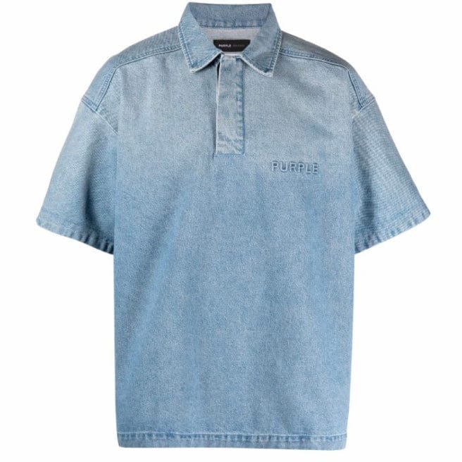 Purple Brand SS Emboss Polo (Light Indigo) P036-SPLI423 - Image 5