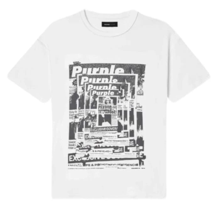 Purple Brand Tabloids Tee (Brilliant White) P109-CBWT225 - Image 5