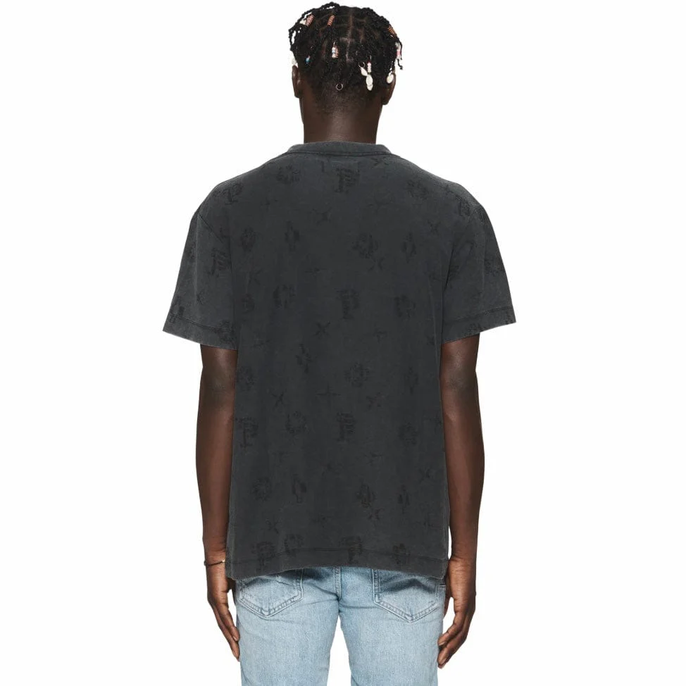 Purple Brand Textured SS Type Monogram Tee (Washed Black) P104-JMBW224 - Image 2