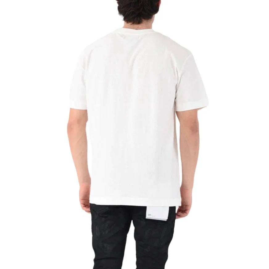 Purple Brand Textured Wordmark SS Coconut Milk Tee (Off White) - Image 4