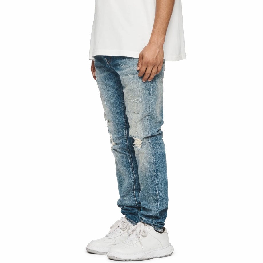 Purple Brand Thrashed Denim (Mid Indigo) P001-THMI224 - Image 2