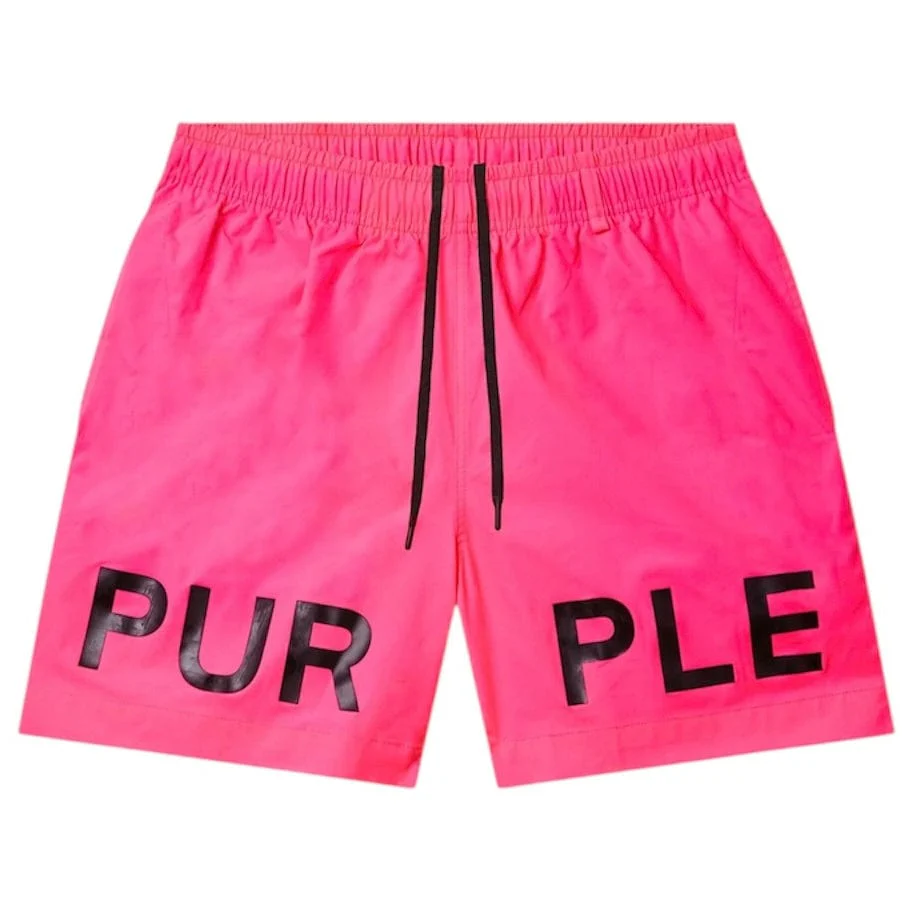 Purple Brand Wordmark Swim Shorts (Neon Pink) P504-PNPW325 - Image 5