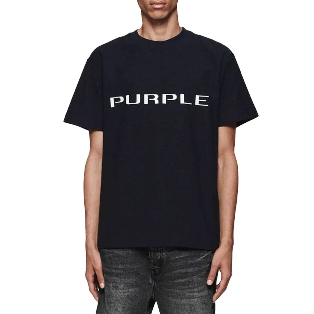 Purple Brand Wordmark Textured SS Tee (Black Beauty) P104-JWBB324