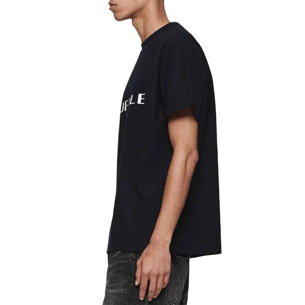 Purple Brand Wordmark Textured SS Tee (Black Beauty) P104-JWBB324 - Image 2