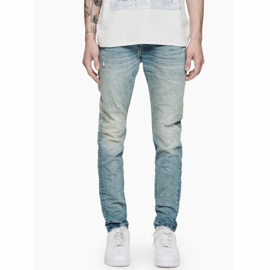 Purple Denim Vintage Back Pocket Blowout Jean (Light Indigo) P001-VBPI323 - Image 3