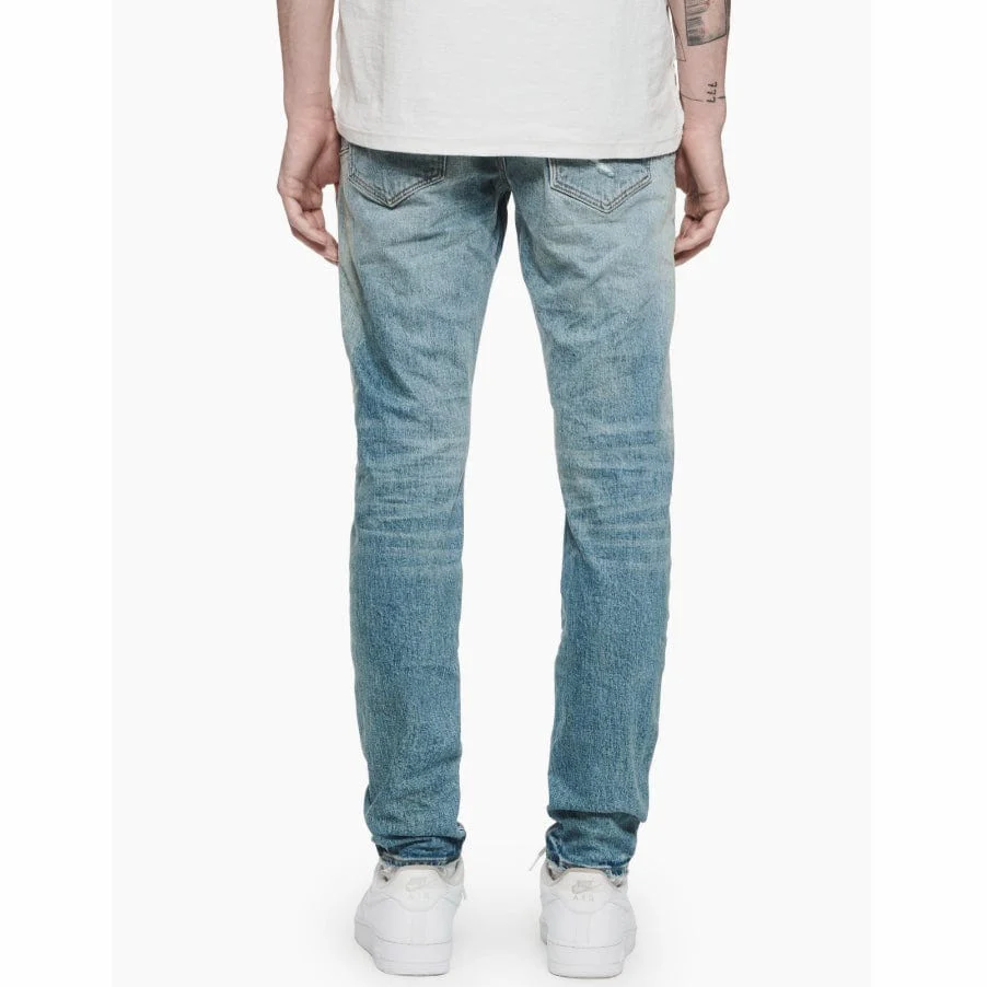 Purple Denim Vintage Back Pocket Blowout Jean (Light Indigo) P001-VBPI323 - Image 5