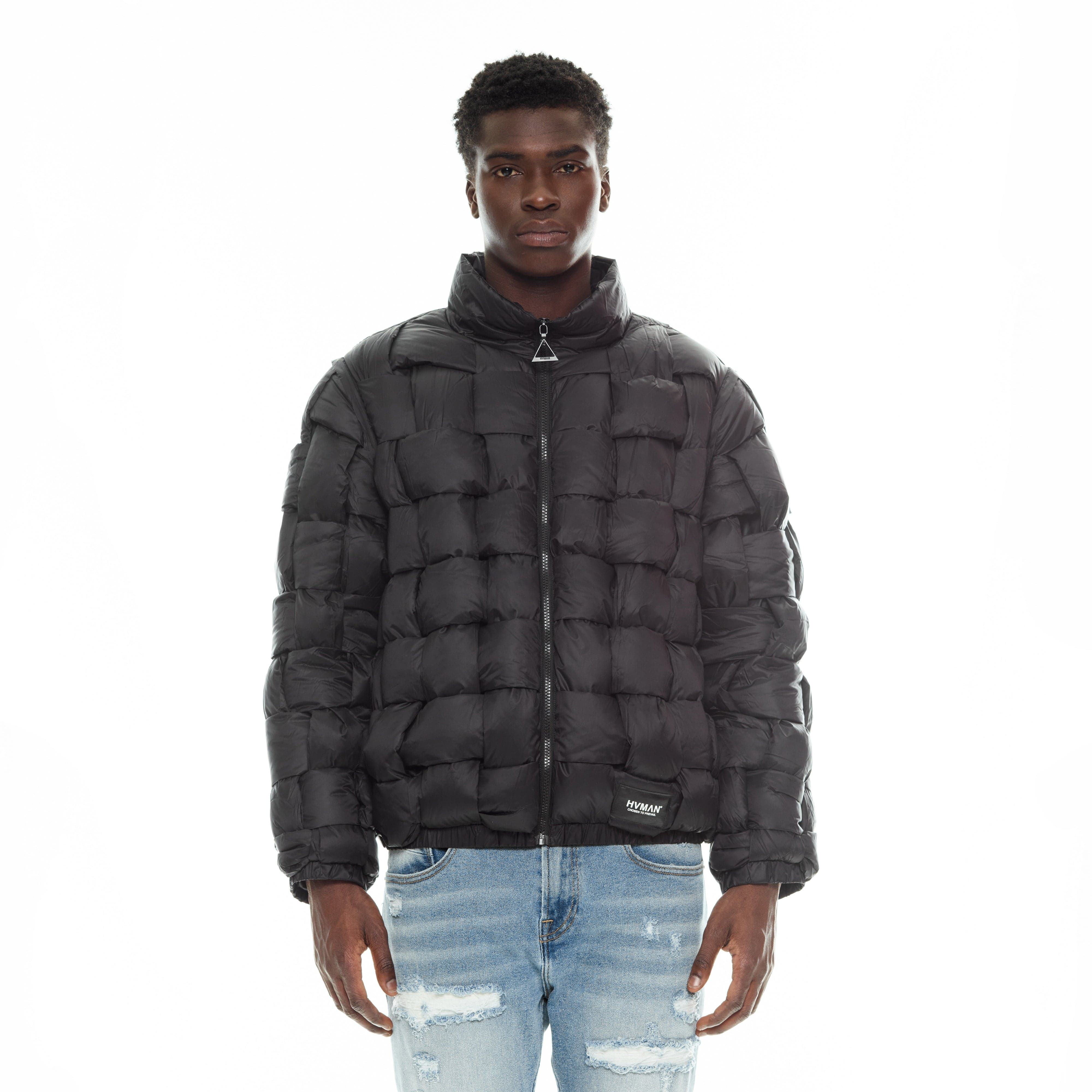 QUILTED NYLON PUFFER JACKET IN BLACK - Image 2