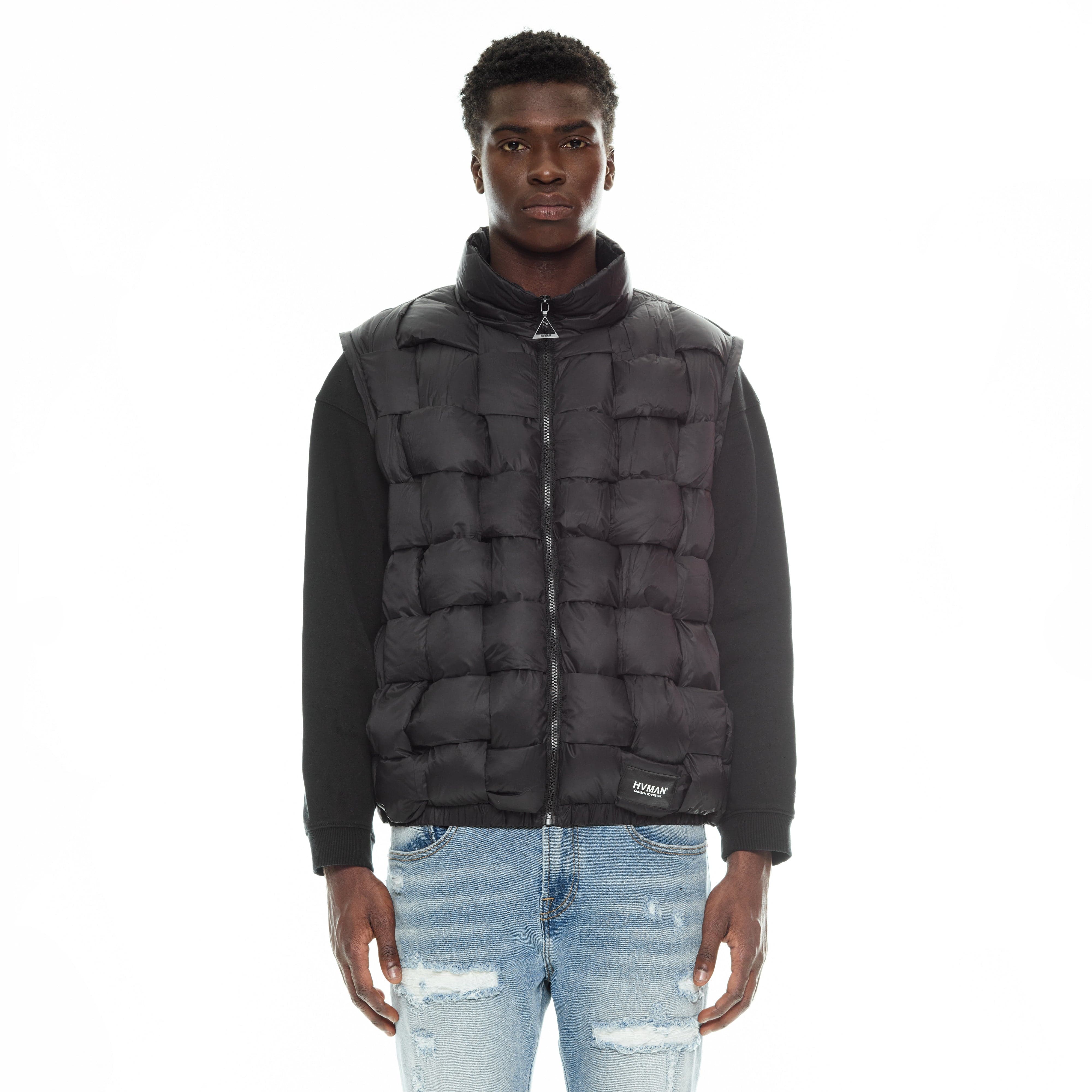 QUILTED NYLON PUFFER JACKET IN BLACK - Image 3