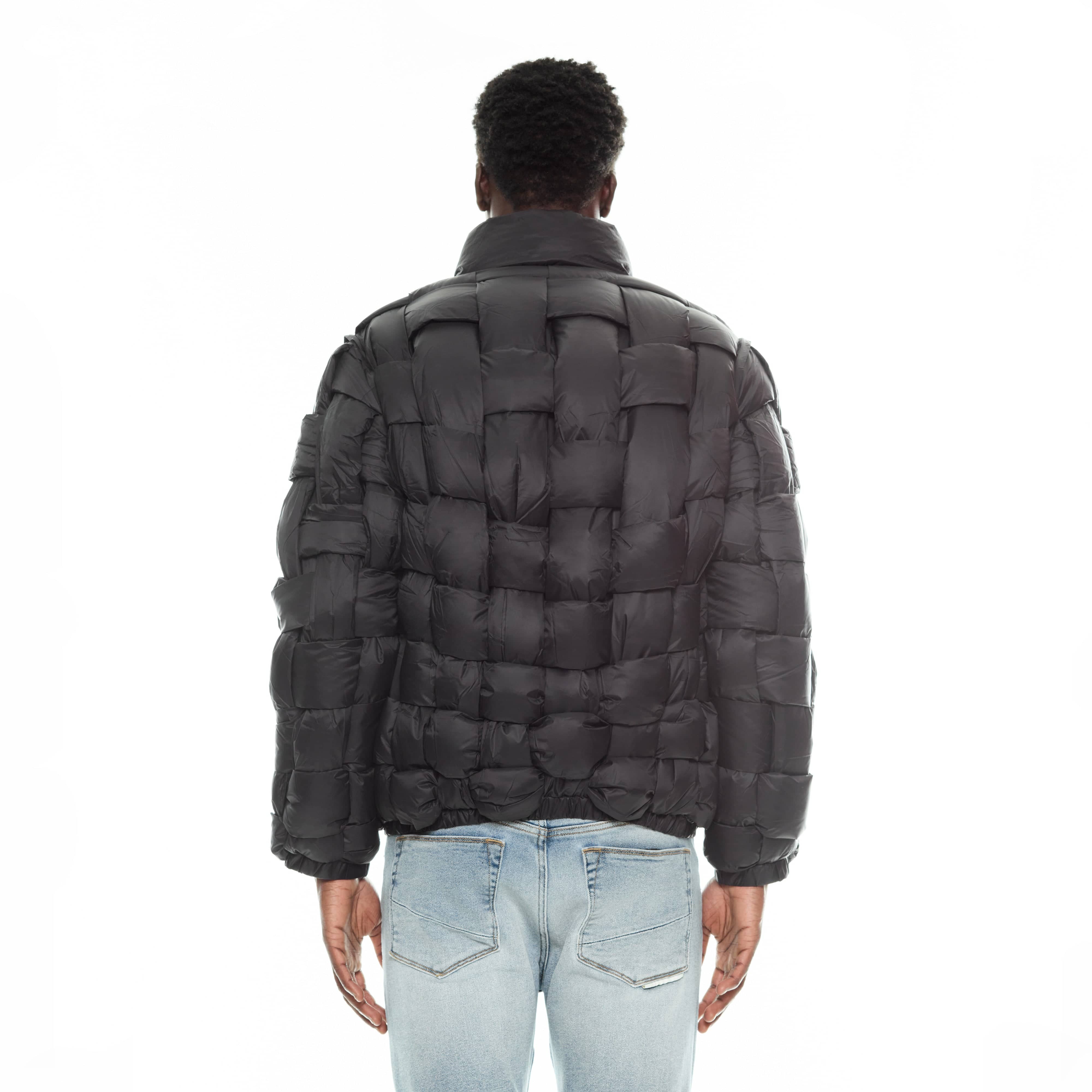 QUILTED NYLON PUFFER JACKET IN BLACK - Image 6