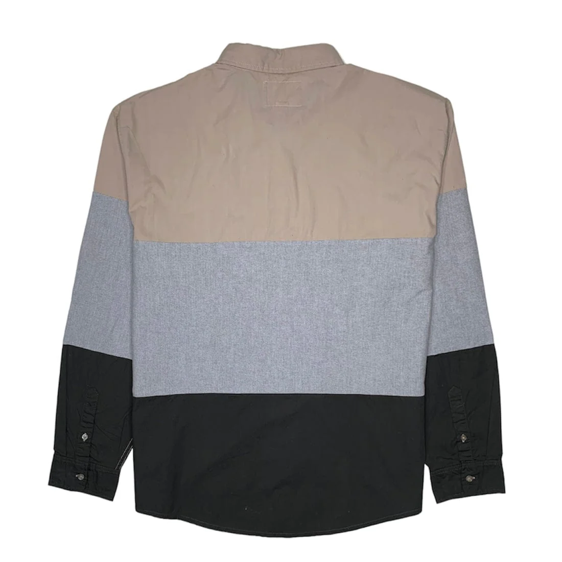 R. Sole Tri Color Block LS Button-Up (Brown) - 32602 - Image 2