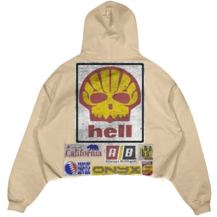 Rad Boyz Circuit Crop Hoodie (Cream) RB-KT-105 - Image 2