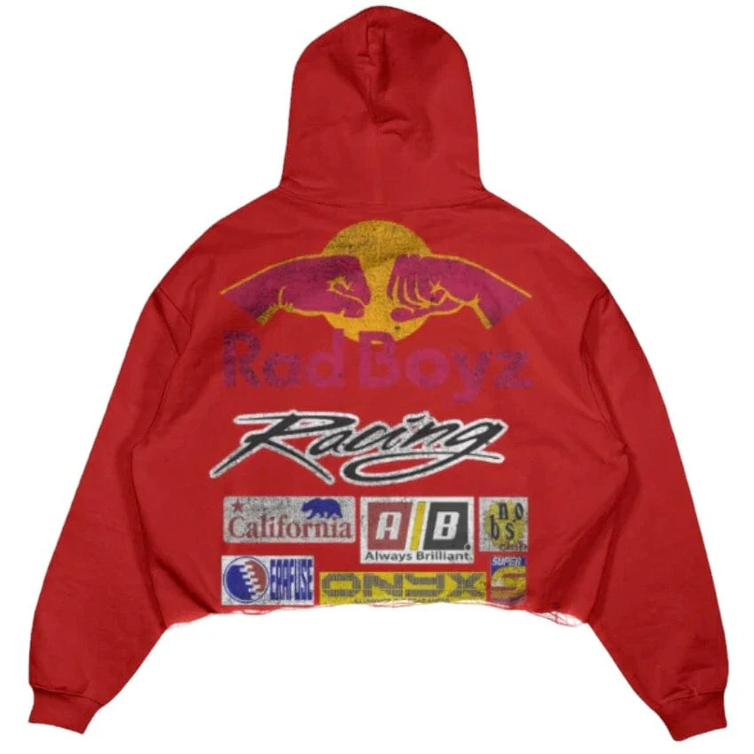 Rad Boyz Red Bull Crop Hoodie (Red) RB-KT-106 - Image 2