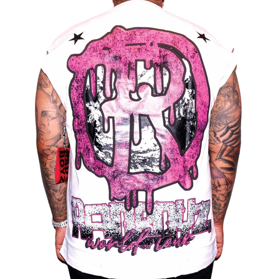 Rad Boyz World Tour Sleeveless Tee (White) RB-KT-054 - Image 2
