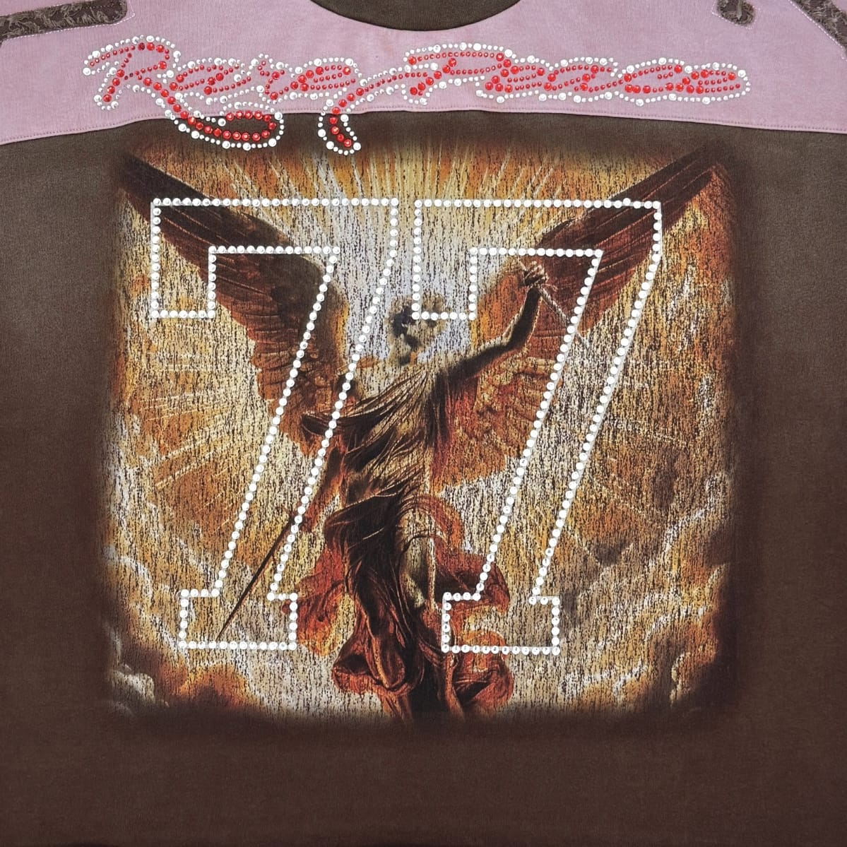 Rare Peace 77 Angel Tee (Pink/Brown) RT5067 - Image 3