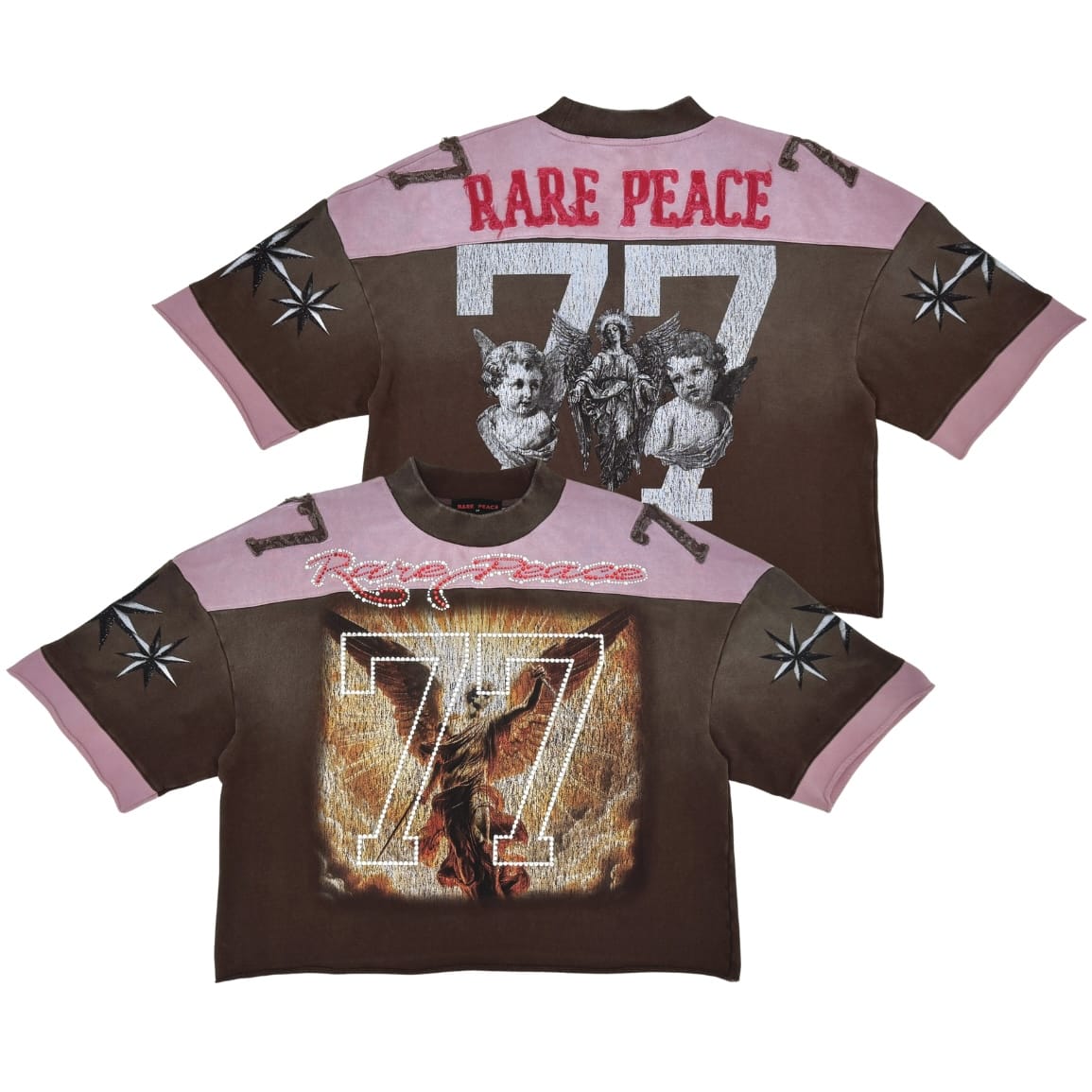Rare Peace 77 Angel Tee (Pink/Brown) RT5067 - Image 4