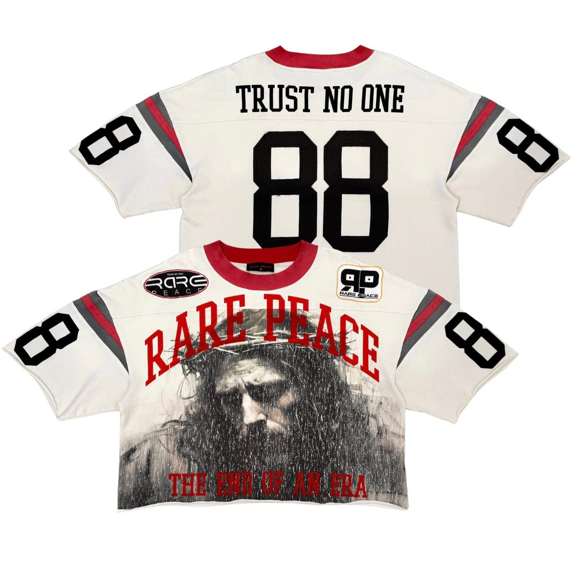 Rare Peace End Of An Era Crop Tee (Ecru) RT5064 - Image 4