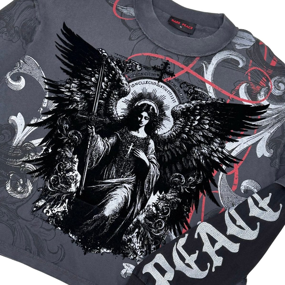 Rare Peace End of Pax Americana Twofer w/ Flocking Tee (Dark Grey) RK5046 - Image 3