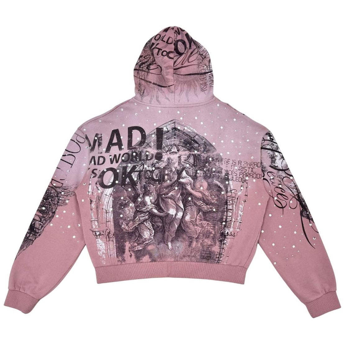 Rare Peace Washed F. Terry Zip Hoodie (Dust Pink) RK5043 - Image 2