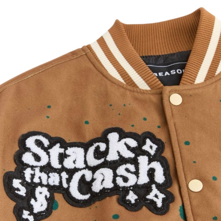 Reason Brand Cash Varsity Jacket (Brown) RER5-002 - Image 3