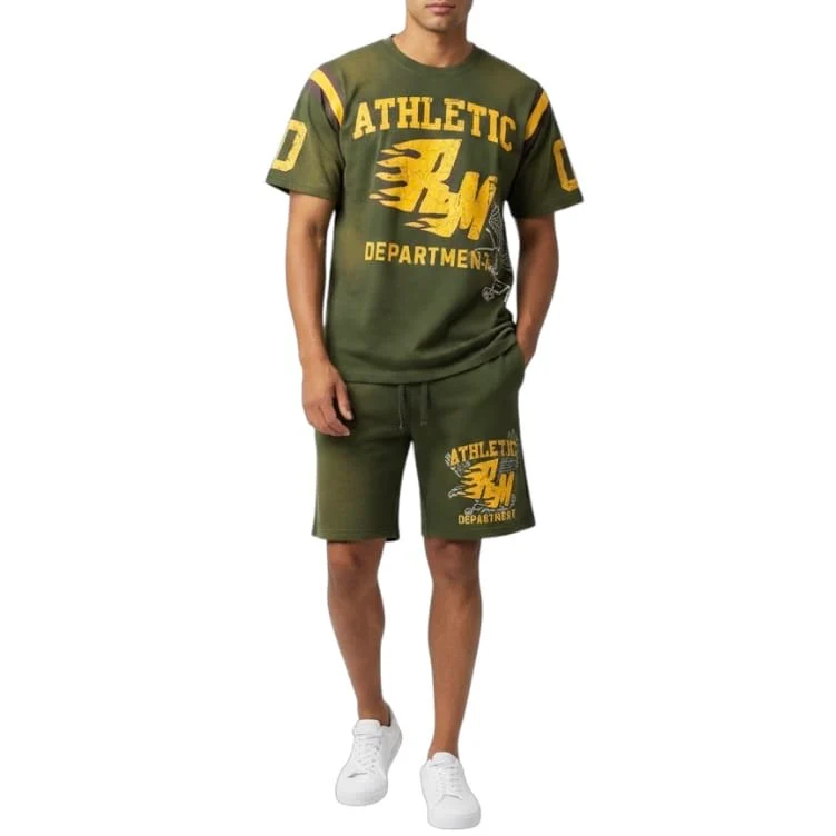 Rebel Minds Flaming RM Interlock Jersey & Short Set (Olive)