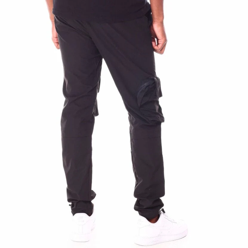 Rebel Minds Nylon Cargo Utility Pants (Black) 122-433 - Image 4