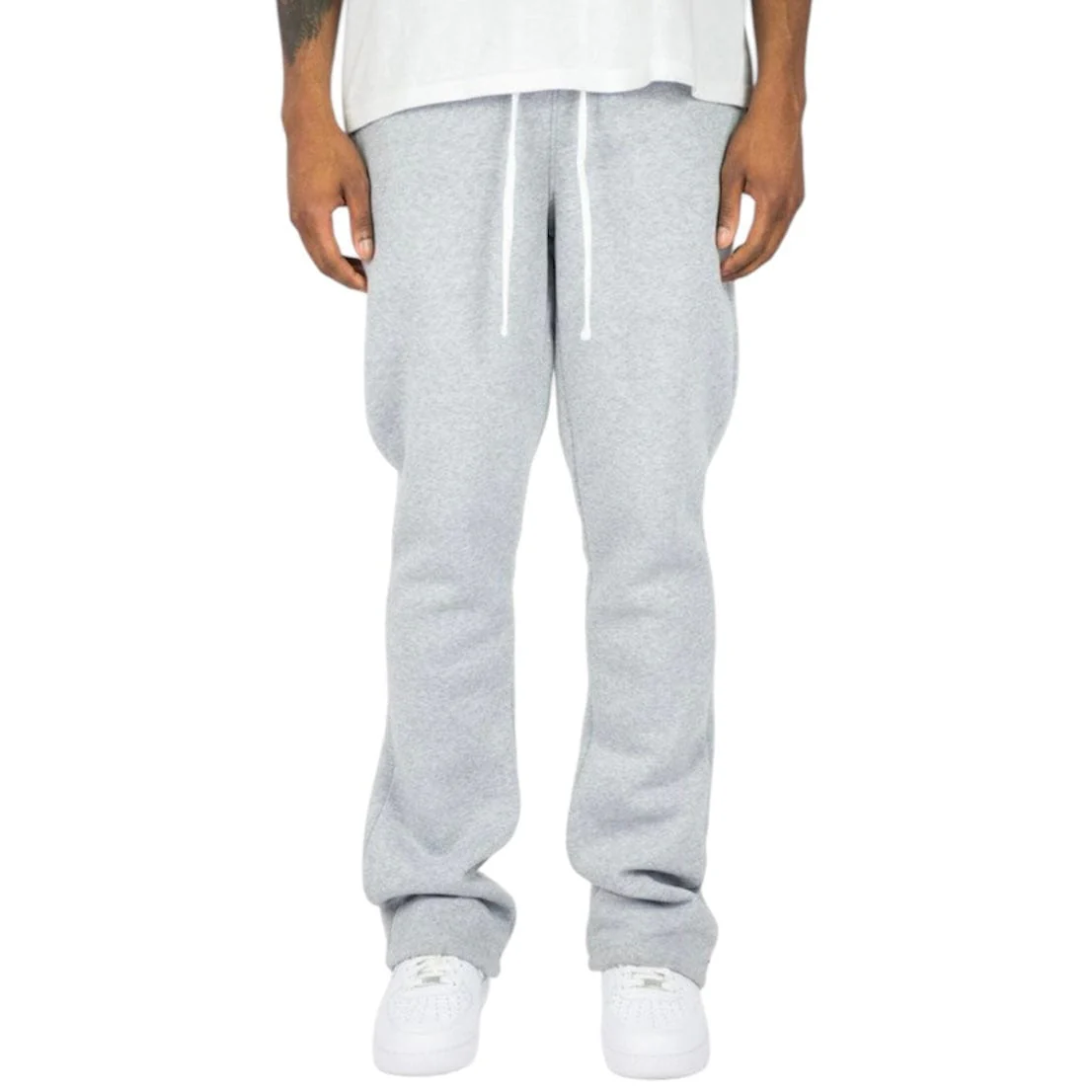 Rebel Minds Stacked Fleece Sweatpants (Heather Grey) 100-475