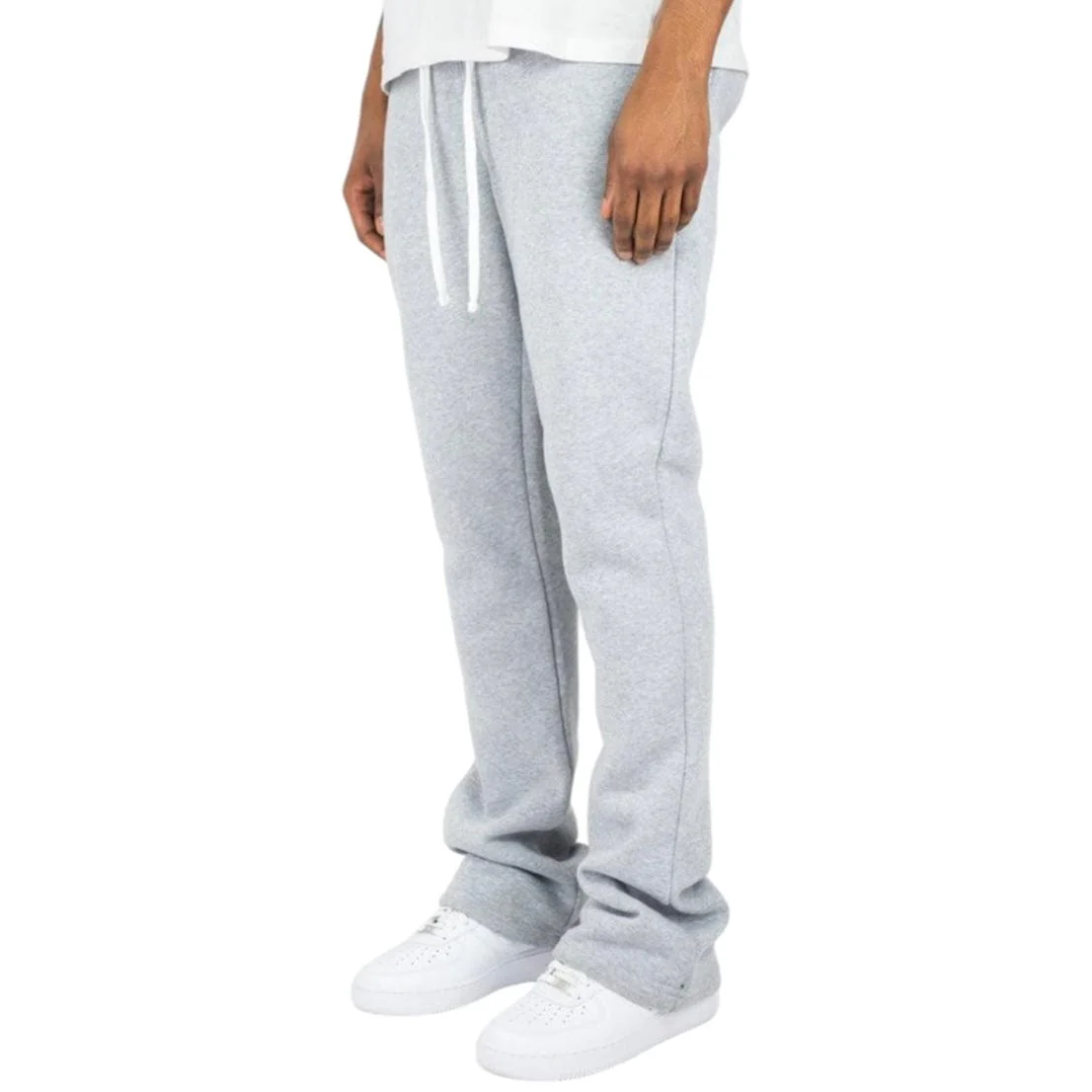 Rebel Minds Stacked Fleece Sweatpants (Heather Grey) 100-475 - Image 2