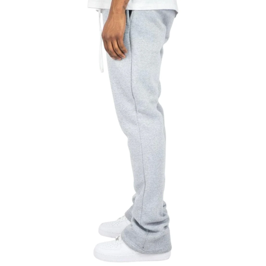 Rebel Minds Stacked Fleece Sweatpants (Heather Grey) 100-475 - Image 3